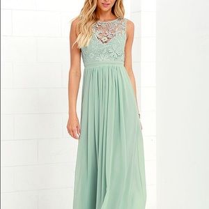 Lulus Bridesmaid/Prom dress - sz small, mint/sage